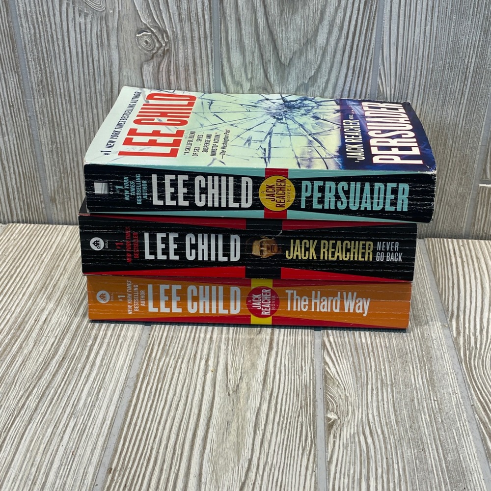 Lee Child Jack Reacher Book Lot Persuader Never Go Back The Hard Way Paperback